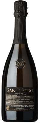 12,95 € Free Shipping | White Sparkling Wine San Pietro Brut D.O.C. Piedmont Piemonte Italy Chardonnay, Cortese Eco — Organic 75 cl