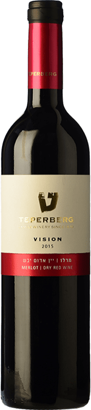 18,95 € Envío gratis | Vino tinto Teperberg Vision Roble Israel Merlot Botella 75 cl