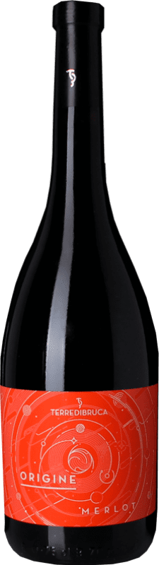 11,95 € Free Shipping | Red wine Terre di Bruca Origine D.O.C. Sicilia Sicily Italy Merlot Bottle 75 cl