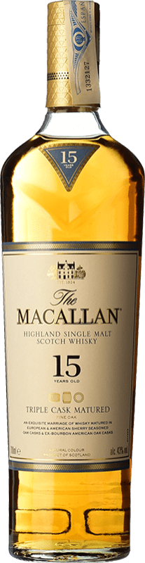 554,95 € Kostenloser Versand | Single Malt Whisky Macallan Triple Cask — Dreifachfass Hochland Großbritannien 15 Jahre Flasche 70 cl