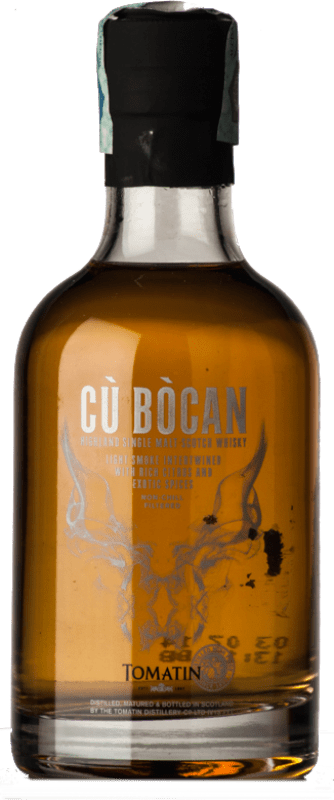 75,95 € Spedizione Gratuita | Whisky Single Malt Tomatin Cù Bocàn Highlands Regno Unito Bottiglietta 20 cl