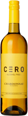 8,95 € 免费送货 | 白酒 Cero 加州 美国 Chardonnay 瓶子 75 cl 不含酒精