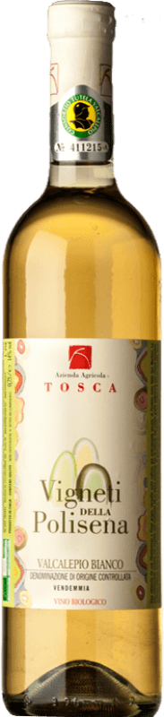 12,95 € Spedizione Gratuita | Vino bianco Tosca Vigneti della Polisena D.O.C. Valcalepio lombardia Italia Chardonnay, Pinot Grigio Bottiglia 75 cl