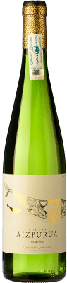 13,95 € Envío gratis | Vino blanco Aizpurua D.O. Getariako Txakolina País Vasco España Hondarribi Zuri Botella 75 cl