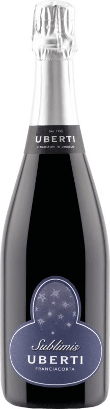 56,95 € Free Shipping | White Sparkling Wine Uberti Dosaggio Zero Sublimis Brut Nature D.O.C.G. Franciacorta Lombardia Italy Chardonnay Bottle 75 cl