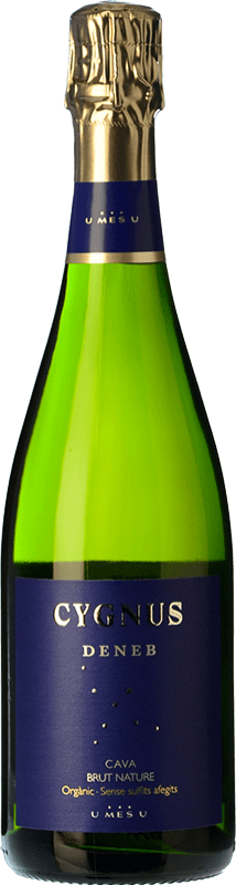 22,95 € Spedizione Gratuita | Spumante Bianco U Més U Cygnus sin Sulfitos Añadidos Brut Nature Riserva D.O. Cava Spagna Xarel·lo Eco Biologico Bottiglia 75 cl