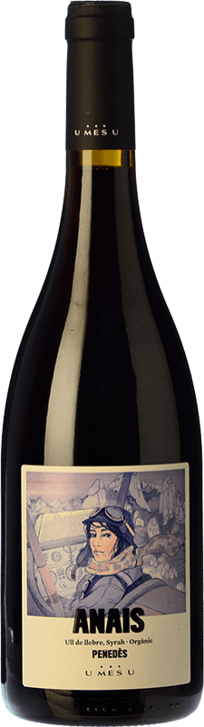 10,95 € Free Shipping | Red wine U Més U Anais Negre Oak D.O. Penedès Catalonia Spain Tempranillo, Syrah Bottle 75 cl