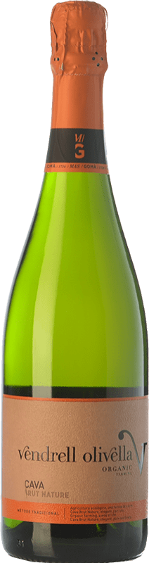 18,95 € Envoi gratuit | Vin Mousseux Blanc Vendrell Olivella Brut Nature D.O. Cava Espagne Macabeo — Macabeu, Xarel·lo, Parellada Organic — Biologique Bouteille 75 cl