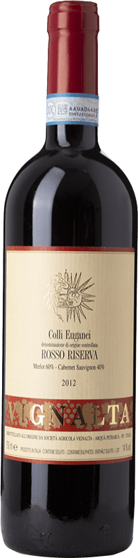 19,95 € 免费送货 | 红葡萄酒 Vignalta 珍藏 D.O.C. Colli Euganei 威尼托 意大利 Merlot — 梅洛, Cabernet Sauvignon — 赤霞珠 75 cl