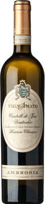 32,95 € Spedizione Gratuita | Vino bianco Vignamato Ambrosia Riserva D.O.C.G. Castelli di Jesi Verdicchio Riserva Marche Italia Verdicchio Bottiglia 75 cl