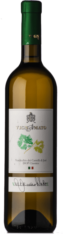 8,95 € Envío gratis | Vino blanco Vignamato Valle delle Lame D.O.C. Verdicchio dei Castelli di Jesi Marche Italia Verdicchio Botella 75 cl