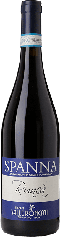 16,95 € Envío gratis | Vino Tinto Valle Roncati Spanna Runcà D.O.C. Colline Novaresi  Piemonte Italia Nebbiolo 75 cl
