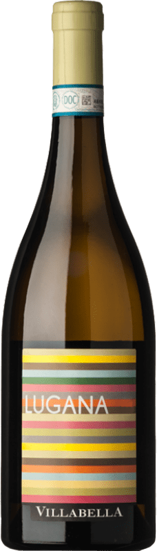 12,95 € Spedizione Gratuita | Vino bianco Villabella D.O.C. Lugana Veneto Italia Chardonnay, Trebbiano di Lugana Bottiglia 75 cl