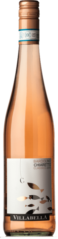9,95 € Kostenloser Versand | Rosé-Wein Villabella Chiaretto Jung D.O.C. Bardolino Venetien Italien Corvina, Rondinella Flasche 75 cl