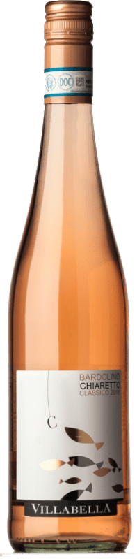 9,95 € Бесплатная доставка | Розовое вино Villabella Chiaretto молодое D.O.C. Bardolino Венето Италия Corvina — Корвина, Rondinella — Рондинелла Бутылка 75 cl