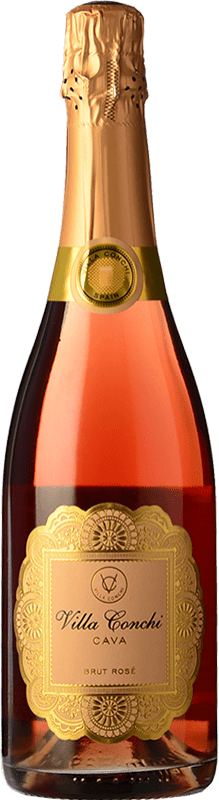 14,95 € Envio grátis | Espumante Rosé Villa Conchi Brut — Bruto Rosé D.O. Cava Espanha Trepat 75 cl