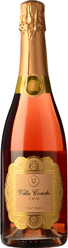 17,95 € Envío gratis | Espumoso rosado Villa Conchi Rosé Brut D.O. Cava España Trepat Botella 75 cl