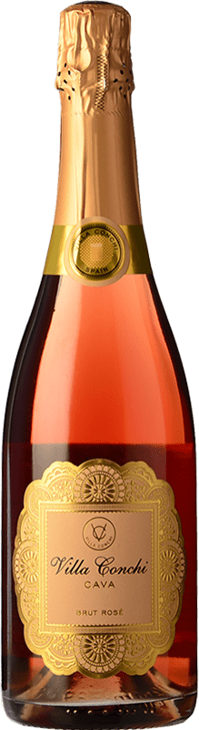 17,95 € 送料無料 | ロゼスパークリングワイン Villa Conchi Rosé Brut D.O. Cava スペイン Trepat ボトル 75 cl