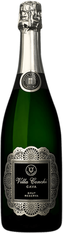 14,95 € 送料無料 | 白スパークリングワイン Villa Conchi Brut 予約 D.O. Cava スペイン Macabeo, Xarel·lo, Chardonnay, Parellada ボトル 75 cl