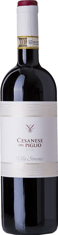 15,95 € Spedizione Gratuita | Vino rosso Villa Simone I.G.T. Cesanese del Piglio Lazio Italia Cesanese di Affile Bottiglia 75 cl