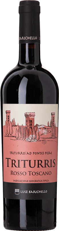 16,95 € 免费送货 | 红酒 Villa Triturris Luiz Barichello I.G.T. Toscana 托斯卡纳 意大利 Merlot, Cabernet Sauvignon, Sangiovese, Malbec 瓶子 75 cl