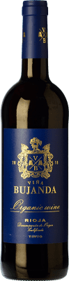 10,95 € Бесплатная доставка | Красное вино Viña Bujanda Orgánico Дуб D.O.Ca. Rioja Ла-Риоха Испания Tempranillo бутылка 75 cl