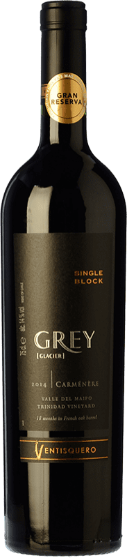 22,95 € Free Shipping | Red wine Viña Ventisquero Grey Grand Reserve I.G. Valle del Maipo Maipo Valley Chile Carmenère Bottle 75 cl