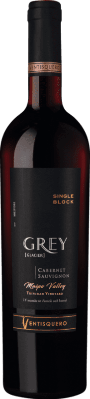 25,95 € Spedizione Gratuita | Vino Rosso Viña Ventisquero Grey Gran Riserva I.G. Valle del Maipo Maipo Valley Chile Carmenère Bottiglia 75 cl