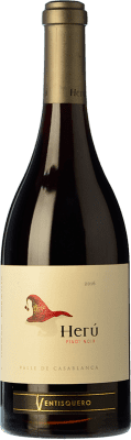 52,95 € Free Shipping | Red wine Viña Ventisquero Herú Aged I.G. Valle del Maipo Maipo Valley Chile Pinot Black Bottle 75 cl