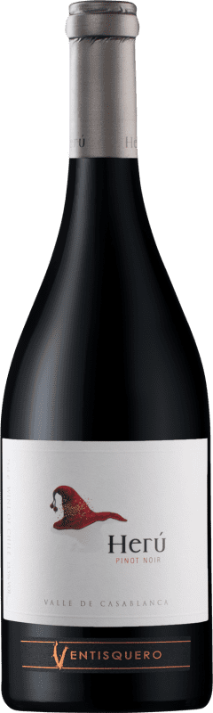 41,95 € Envio grátis | Vinho Tinto Viña Ventisquero Herú Crianza I.G. Valle del Maipo Vale do Maipo Chile Pinot Noir Garrafa 75 cl