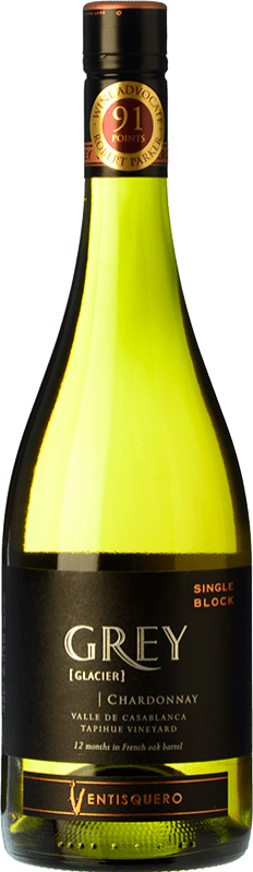17,95 € Spedizione Gratuita | Vino Bianco Viña Ventisquero Grey Crianza — Invecchiato in Botte I.G. Valle de Casablanca Valle di Casablanca Chile Chardonnay Bottiglia 75 cl
