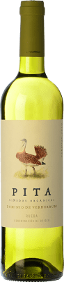 10,95 € Spedizione Gratuita | Vino bianco Dominio de Verderrubí Pita Crianza D.O. Rueda Castilla y León Spagna Verdejo Bottiglia 75 cl