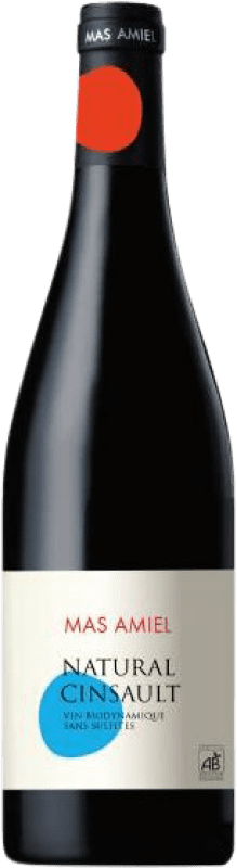 15,95 € Envío gratis | Vino tinto Mas Amiel Natural I.G.P. Vin de Pays Côtes Catalanes Languedoc-Roussillon Francia Cinsault Botella 75 cl