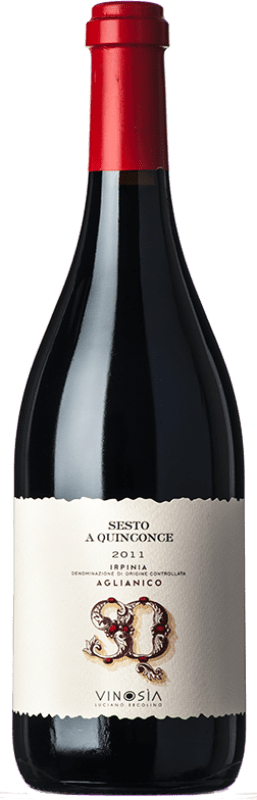 51,95 € Free Shipping | Red wine Vinosìa Sesto a Quinconce D.O.C. Irpinia Campania Italy Aglianico Bottle 75 cl