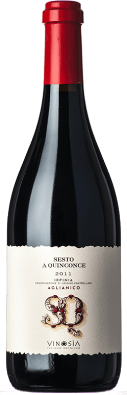 51,95 € Envio grátis | Vinho Tinto Vinosìa Sesto a Quinconce D.O.C. Irpinia Campania Itália Aglianico 75 cl