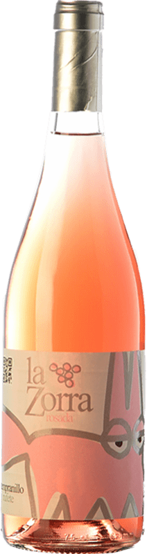 10,95 € 免费送货 | 玫瑰酒 Vinos La Zorra Rosado D.O.P. Vino de Calidad Sierra de Salamanca 卡斯蒂利亚莱昂 西班牙 Tempranillo, Rufete 瓶子 75 cl