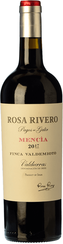 12,95 € Free Shipping | Red wine Virxe de Galir Rosa Vivero Aged D.O. Valdeorras Galicia Spain Mencía Bottle 75 cl