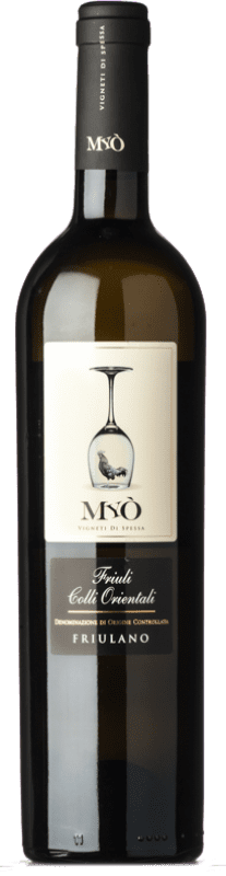 17,95 € Бесплатная доставка | Белое вино Zorzettig Myò D.O.C. Colli Orientali del Friuli Фриули-Венеция-Джулия Италия Friulano бутылка 75 cl