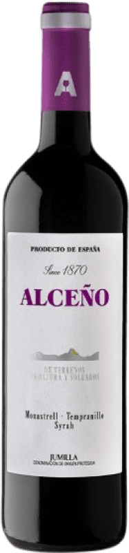 5,95 € 免费送货 | 红酒 Alceño 年轻的 D.O. Jumilla 穆尔西亚地区 西班牙 Tempranillo, Syrah, Monastrell 瓶子 75 cl
