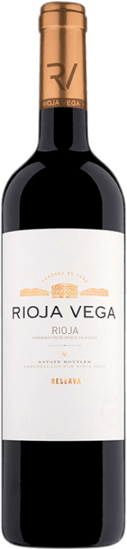 15,95 € 免费送货 | 红酒 Rioja Vega 预订 D.O.Ca. Rioja 拉里奥哈 西班牙 Tempranillo, Graciano, Mazuelo 瓶子 75 cl
