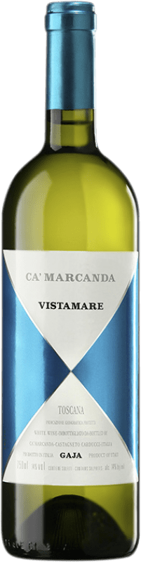 55,95 € Envio grátis | Vinho branco Gaja Ca' Marcanda Vistamare D.O.C. Maremma Toscana Tuscany Itália Viognier, Fiano, Vermentino Garrafa 75 cl