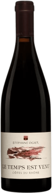 13,95 € Kostenloser Versand | Rotwein Stéphane Ogier Le Temps Est Venu Rouge A.O.C. Côtes du Rhône Rhône Frankreich Syrah, Grenache Tintorera Flasche 75 cl