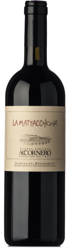 11,95 € 免费送货 | 红酒 Accornero La Mattacchiona D.O.C. Barbera del Monferrato 皮埃蒙特 意大利 Barbera 瓶子 75 cl