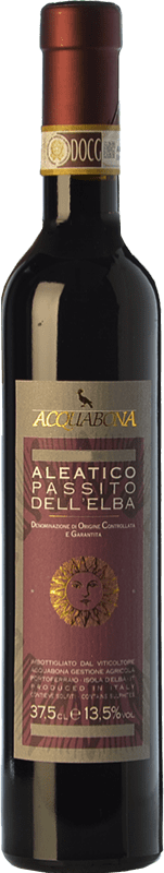 43,95 € Spedizione Gratuita | Vino dolce Acquabona D.O.C.G. Elba Aleatico Passito Toscana Italia Aleático Mezza Bottiglia 37 cl