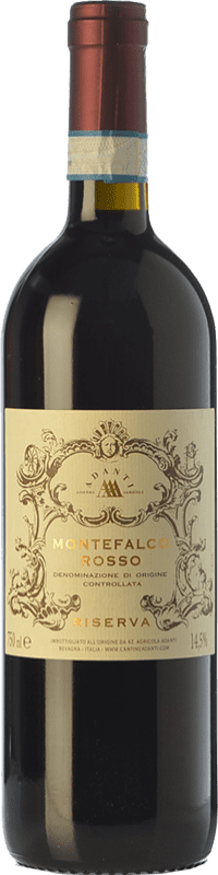 28,95 € Free Shipping | Red wine Adanti Rosso Riserva Reserve D.O.C. Montefalco Umbria Italy Merlot, Sangiovese, Sagrantino Bottle 75 cl