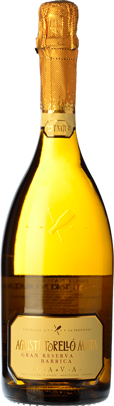 32,95 € 免费送货 | 白起泡酒 Agustí Torelló Barrica Brut Nature 大储备 D.O. Cava 加泰罗尼亚 西班牙 Macabeo 瓶子 75 cl