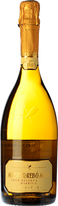 32,95 € Kostenloser Versand | Weißer Sekt Agustí Torelló Brut Nature Holzfass, Große Reserve — Lange Reifung D.O. Cava Katalonien Spanien Macabeo Flasche 75 cl
