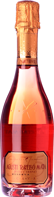 7,95 € Free Shipping | Rosé sparkling Agustí Torelló Rosat Brut Reserve D.O. Cava Catalonia Spain Trepat Half Bottle 37 cl