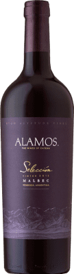 14,95 € 免费送货 | 红酒 Alamos Selección 岁 I.G. Mendoza 门多萨 阿根廷 Malbec 瓶子 75 cl
