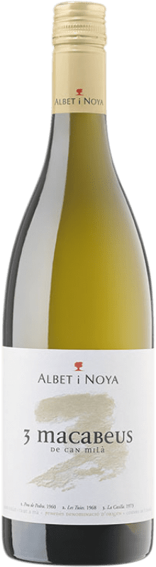 12,95 € Free Shipping | White wine Albet i Noya 3 Macabeus D.O. Penedès Catalonia Spain Macabeo Bottle 75 cl